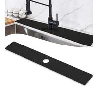 LOPNUR Tappetino per rubinetto per protezione del lavello della cucina, 76 cm, extra lungo, paraspruzzi dietro il rubinetto, paraspruzzi d'acqua da bagno tagliabile, con diatomite super assorbente,