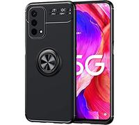 lopolike Custodia per Oppo A94, morbida antigraffio antiurto in TPU con supporto ad anello in metallo [supporta supporto magnetico per auto] per OPPO A94, nero/blu