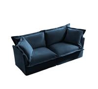 LOPOO Divano moderno a 2 posti per spazi abitativi accoglienti, cuscini profondi con fodere sfoderabili, comfort perfetto per il relax, blu intenso