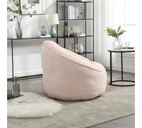 LOPOO Migliora il comfort con poltrona a sacco in schiuma ad alta pressione, imbottitura in schiuma morbida e poggiapiedi, soggiorno o camera da letto, rosa