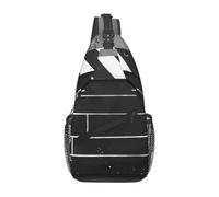 Loppott bacheca in film classico borsa da petto a croce stampa nera diagonale, zaino regolabile viaggi escursionismo sport portafoglio, nero, taglia unica, Nero, One Size