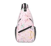 Loppott Borsa da petto a croce con stampa libellula dipinta a mano diagonale, zaino regolabile portafoglio sportivo da viaggio escursionismo, nero, taglia unica, Nero, One Size