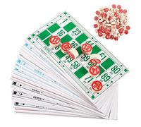 LOPUNER 1 Set Numeri di bingo scacchi anziano bingo gioco da tavolo ragazzo Bingo per jumbo giocattoli russi oggetti di scena del gioco del bingo gioco del bingo russo gioco russo Carta