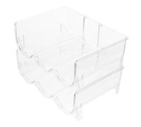 LOPUNER 1 Set Organizer per Bottiglie Impilabile per Tazze e Frigorifero per Ottimizzazione Cucina e Design Stabile e Resistente