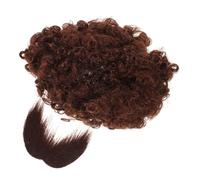 LOPUNER 1 Set Parrucca Afro Kit Barbe Da Pirata Cosplay Baffi in Costume Baffi Di Halloween Barba Finta Da Festa Barba Per Costume Filato in Fibra Chimica Di Polipropilene Marrone