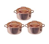 LOPUNER 3 Pezzi Miniature Soup Pot For Dollhouse Kitchen Accessories For Diy Crafts And Home Decor