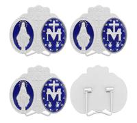 LOPUNER 4 pezzi Spilla smaltata Decorazione da scrivania per ufficio Retro Distintivo pieghevole Decorazione Vintage Minimalista Ornamento da scrivania Artigianato per interni per ufficio