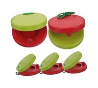 LOPUNER 5 Castagnetti Legno per Strumenti Musicali Sicuri e Colorati con Design Accattivante per Insegnare Ritmo e Stimolare La Creatività Nei Musicisti