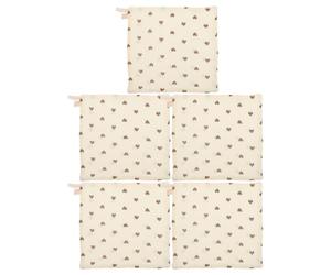 LOPUNER 5 salviette per neonati in mussola di cotone con passante | 25x25 cm | Asciugamani per il viso altamente assorbenti | Morbidi panni per ruttini per neonati, maschietti e femminucce | Motivo a
