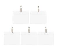 LOPUNER 5 set Portabadge PVC con Clip per Tesserini e Carte Professionali Protezione per Id per Ufficio e