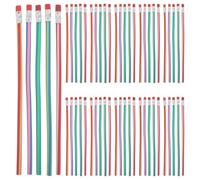 LOPUNER 60 matite morbide e flessibili: matite in plastica a righe flessibili con gomma, ideali come premio per insegnanti, materiale scolastico divertente e per riempire il cestino di Pasqua.