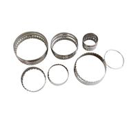 LOPUNER 6pezzi Stampini per Biscotti Tondi in Acciaio Inox Coppapasta con Bordi Ondulati e Lisci per Dolci Decorativi Utensili da Forno Resistenti e Versatili per Uso Domestico