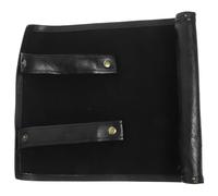 LOPUNER Borsa per Conservare Dadi in Pelle Pu Nera Porta Dadi da Viaggio in Maniera Semplice ed Elegante Pratica e Capiente, Organizer Pieghevole con Cerniera