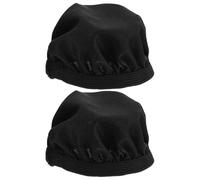 LOPUNER Copri Cuffie Lavabili Elasticizzato Nero 2 Pezzi, Protezione Antipolvere Riutilizzabile per Padiglioni Auricolari, Accessorio Pratico e Resistente per Cuffie