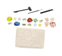 LOPUNER Giocattolo da Scavo Archeologico, Kit Scientifico Didattico Gemme Finte e Fossili, Set Creativo di Pietre Preziose per Sviluppo Manuale e Apprendimento Giocoso