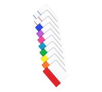 LOPUNER Linguette Adesive Trasparenti e Resistenti in Pet per Libri e File, Design Scrivibile, 10 Blocchi da 20 Pagine per Ufficio e Scuola