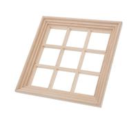 LOPUNER Miniature Wooden Dollhouse Window Frame For Diy Projects Easy Assembly For Miniature Gardens And Displays Enhances Realism Dollhouse Scenes