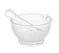 LOPUNER Mortaio e Pestello in Vetro da 8oz per Macinare Medicinali e Spezie, Versatile e Portatile, per Farmacia e Cucina Professionale