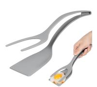 LOPUNER Pinza Spatola 2 in 1 per Uova Design Moderno in Pp Resistente, Materiale Robusto e Antideformazione, per Cucinare e Girare Frittate e Toast
