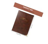 LOPUNER Porta Menù Ristorante in Pelle Marrone Resistente e Antigraffio Cartella Menu con Pagine Interne Facili da Sostituire Supporto Menu Tavolo Elegante per Bar e Catering