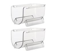 LOPUNER Portabottiglie Impilabile in Plastica 2 Pezzi Supporto per Bottiglia di Vino e Acqua Design Semplice e Generoso per Tavolo da Pranzo e Frigorifero