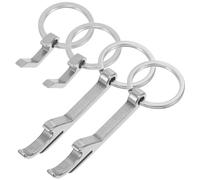 LOPUNER Portachiavi Apribottiglie Birra in Acciaio Inossidabile 4 Pezzi, Compatto e Resistente, per Uso On-the-go e Ogni Occasione Stili multipli