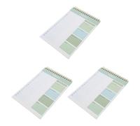LOPUNER Quaderno Pianificatore A5 Verde con 3 Blocchi Note a Spirale, Planner Giornaliero e Settimanale la Gestione, Monitoraggio Abitudini e Lista delle Cose, per Casa,