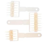 LOPUNER Rullo per Impasto Pizza in Plastica 3 Pezzi con Punte per Bucature, Utensile per Panificazione Facile da Pulire, per Uso Domestico e Professionale