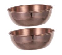 LOPUNER Set 2 Pezzi Piatti per Salsa in Acciaio Inox Rosé, Piatti Piccoli per Antipasti e Dessert, Resistenti e Facili da Pulire, per Cucina, Ristoranti e Feste