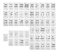 LOPUNER Set Carte Ritmiche in Resistente per Studenti e Insegnanti Apprendimento del Ritmo Pratica Musicale Portatile Flashcard Multifunzionali per l'Educazione Musicale