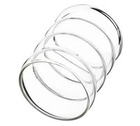 LOPUNER Tazza da Caffè in Vetro Trasparente Ondulato Resistente al Calore, Tazza da Latte Base Piatta per Uso Domestico e Bar, Adatta per Bevande Calde e Fredde, Microonde Sicura