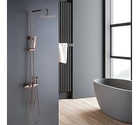 Lopus Set Rosa Muro a Parete Mobile in Ottone batti per Bagno * Pollici con e Scaglie Scarpe da Pioggia, Doccia di Lusso, c