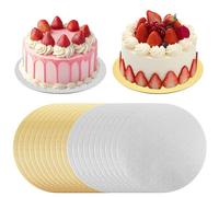 LOPYXBR 20 tavole rotonde da 30 cm, per torte da 12 pollici, in cartone per il trasporto di torte, compleanni, matrimoni, feste di famiglia, feste festive (oro e argento)