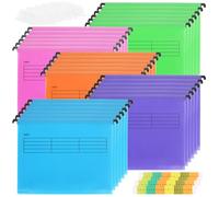 LOPYXBR Cartelline sospese, formato A4, 5 colori, formato A4, cartelline sospese, in plastica, con cavalieri e inserti per carte di credito, per scuola, casa, lavoro, ufficio
