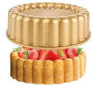 LOPYXBR Charlotte - Teglia per torta in alluminio, 23,7 x 7 cm, forma rotonda, accessorio da cucina, decorazione per Natale, matrimonio, San Valentino