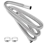 LOPYXBR Tubo di scarico per generatore di corrente, tubo di scarico 300 cm, con 2 clip in acciaio inox, tubo di scarico per riscaldamento diesel