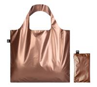 LOQI Metallic Rose Gold Bag with Zip Pocket, bronzo, L