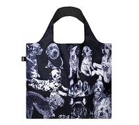 LOQI Borsa - Red Poppy Bee - Stampa a blocchi con cani - Cani, Nero, Nero, Contemporaneo, nero, Contemporaneo