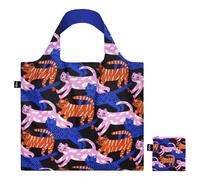 LOQI Glitter Power Cats Borsa riciclata, multicolore, L, Multicolore, L, Occidentale, Multicolore, L, Occidentale