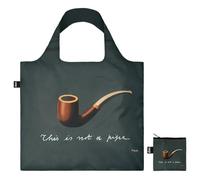 LOQI RENE MAGRITTE The Treachery of Images Recycled Bag, nero, grigio