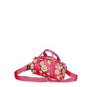 LOQI Smiley Flowers Raspberry Recycled Small Weekender, raspberry