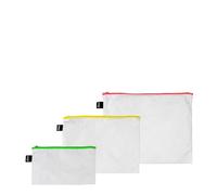 Loqi Tyvek Dark Orange, Yellow, Green Zip Pocket NUOVO
