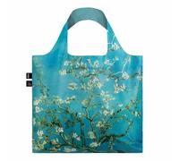 LOQI VINCENT VAN GOGH Borsa riciclata con fiori di mandorlo, Blu, 50 x 42 cm, Contemporaneo
