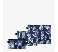 LOQI Zip Pocket Red Poppy Bee - Cats Recycled, set assortito di 3 pezzi... Multicolore, Multicolore, Contemporaneo, Multicolore, Contemporaneo