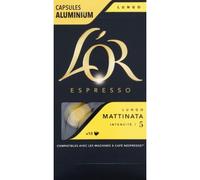 L'Or Caffè Espresso Lungo Mattinata Intensità 5-10 Capsule in Alluminio Compatibile Nespresso