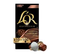 L'Or - Capsule Caffè Espresso Chocolat - 100 Capsule in Alluminio - Intensità 8 - Compatibili con Macchine Nespresso®* original - 10 Pacchetti da 10 Capsule (Totale 100 Capsule)