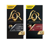 L'Or - Capsule Caffè Espresso Confezione Mista - Kit Capsule di Alluminio Compatibili con Macchine Nespresso®* original - 10 Pacchetti [100 Caps: 50 Barista, 50 Onyx]