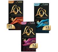 L'Or - Capsule Caffè Espresso Confezione Mista - Variety Pack Origini - Capsule in Alluminio Compatibili Nespresso®* original - 10 Pacchetti [100 Capsule: 40 Colombia, 40 Papua New Guinea, 20 India]