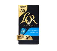 L'Or - Capsule Caffè Espresso Decaffeinato - 150 Capsule in Alluminio - 5 pacchetti da 30 - Intensità 6 - Compatibili con Macchine Nespresso®* original