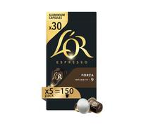 L'Or - Capsule Caffè Espresso Forza - 150 Capsule In Alluminio - 5 Confezioni da 30 - Intensità 9 - Compatibili Con Macchine Nespresso®* original